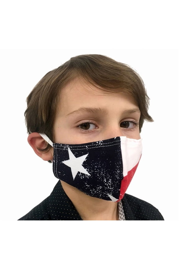 3PK Child Star Strip Reusable Fully Lined Cotton Face Mask 167C2183