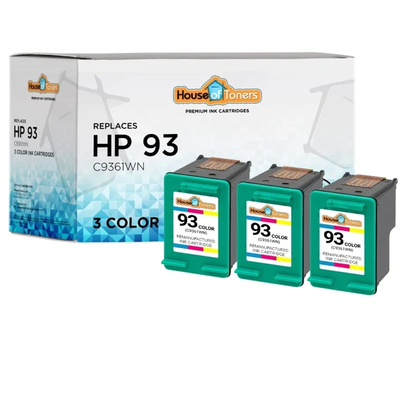 3PK Compatible With 93 C9361WN Tri Color Ink Cartridges for PSC 1507