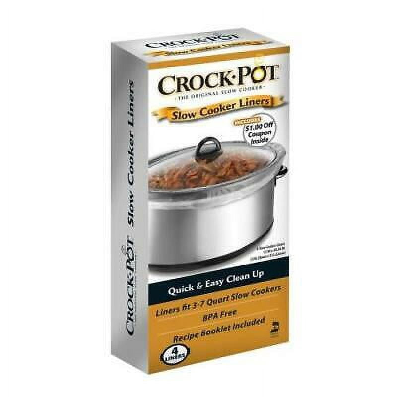 3PK Crock Pot 7 qt. Clear Plastic Slow Cooker Liner - Walmart.com