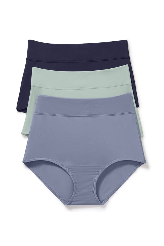 Warners® Blissful Benefits Women's Dig-Free Comfort High Waist Microfiber 3-Pack Brief S-3XL