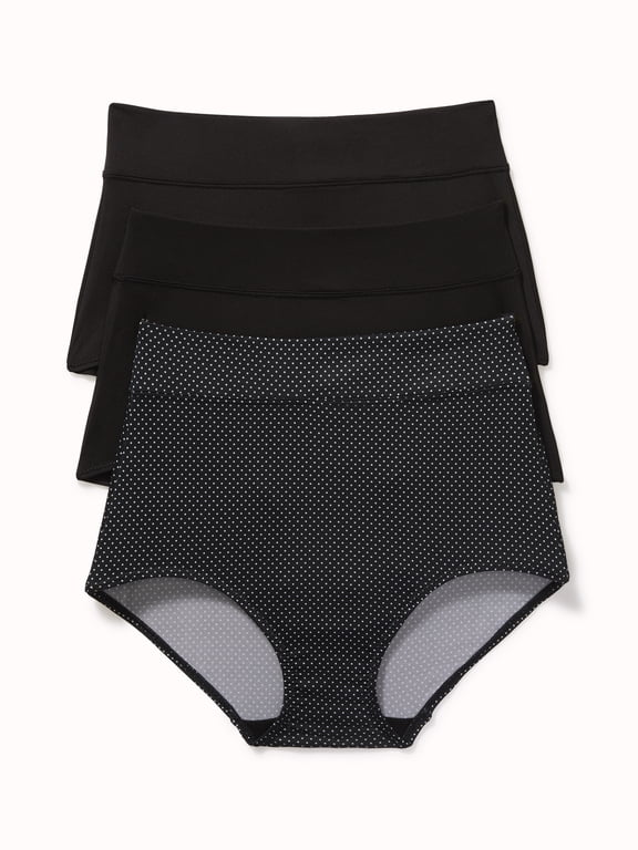 Warners® Blissful Benefits Women's Dig-Free Comfort High Waist Microfiber 3-Pack Brief S-3XL