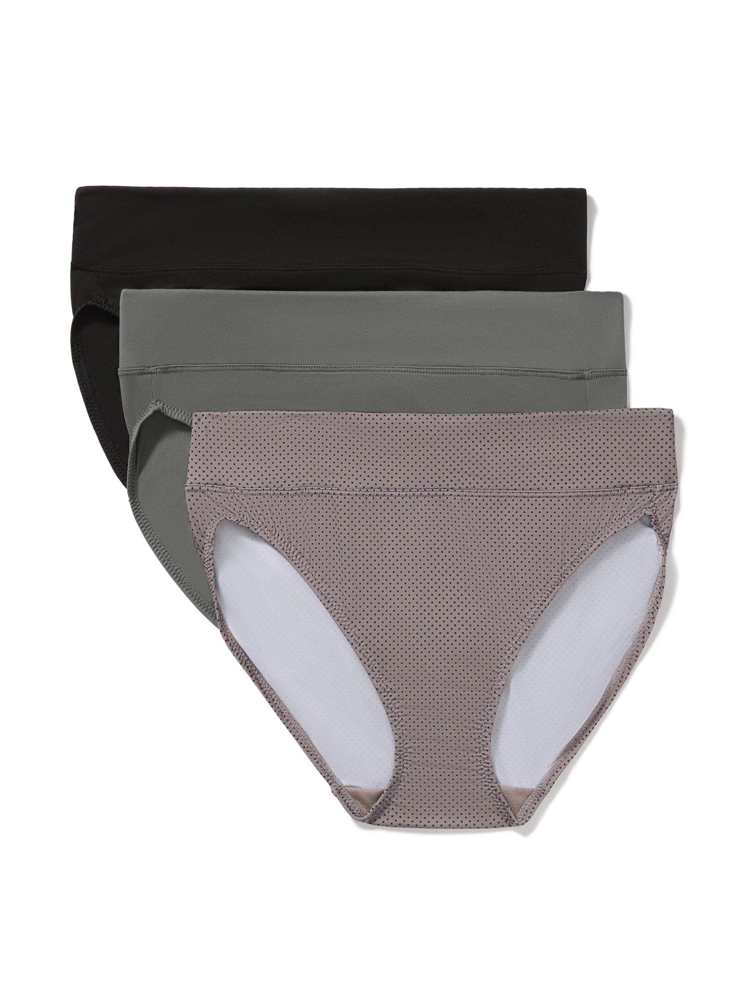 Warners® Blissful Benefits Women's Dig-Free Comfort Mid Waist Microfiber 3-Pack Hi-Cut S-3XL