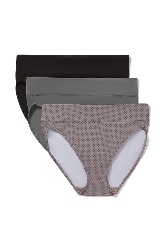 Warners® Blissful Benefits Women's Dig-Free Comfort Mid Waist Microfiber 3-Pack Hi-Cut S-3XL