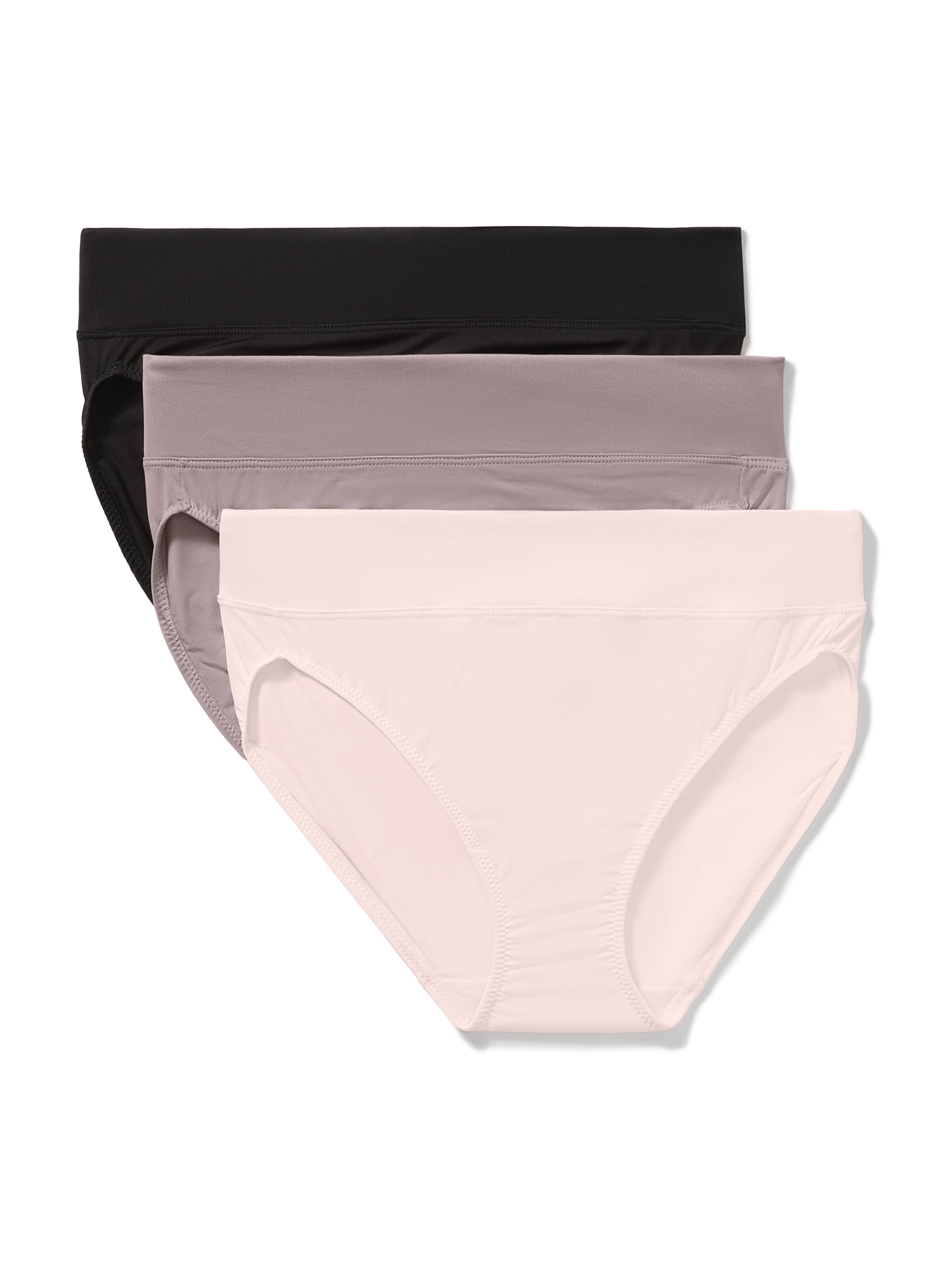 Warners® Blissful Benefits Women's Dig-Free Comfort Mid Waist Microfiber 3-Pack Hi-Cut S-3XL