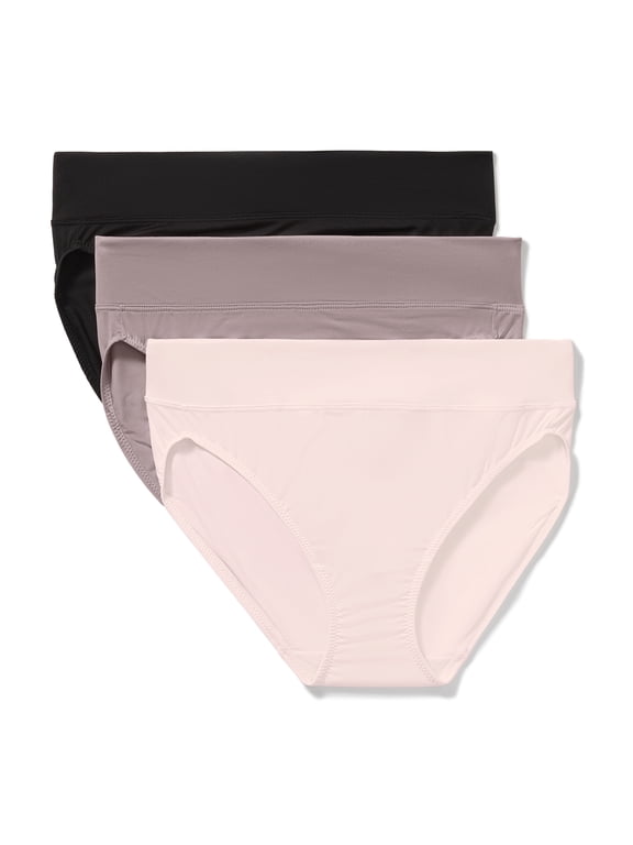 Warners® Blissful Benefits Women's Dig-Free Comfort Mid Waist Microfiber 3-Pack Hi-Cut S-3XL