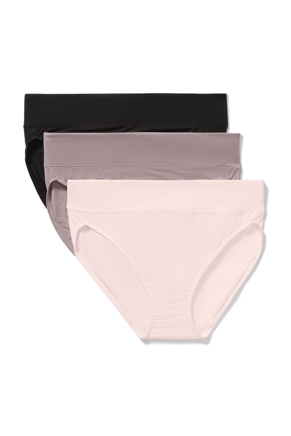 Warners® Blissful Benefits Women's Dig-Free Comfort Mid Waist Microfiber 3-Pack Hi-Cut S-3XL
