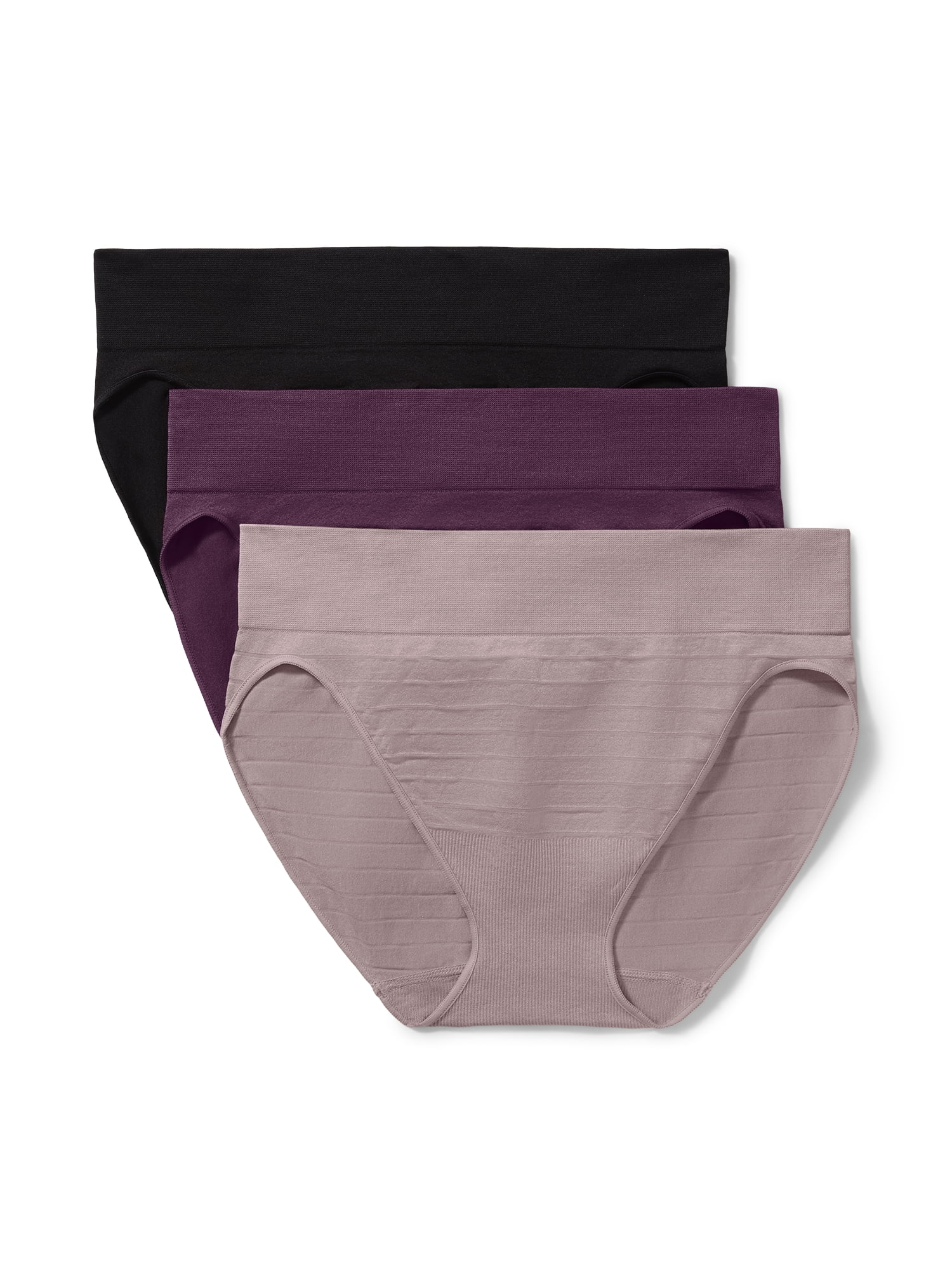 Warners® Blissful Benefits Women's Dig-Free Comfort Seamless Stretch Mid Waist 3-Pack Bikini S-3XL