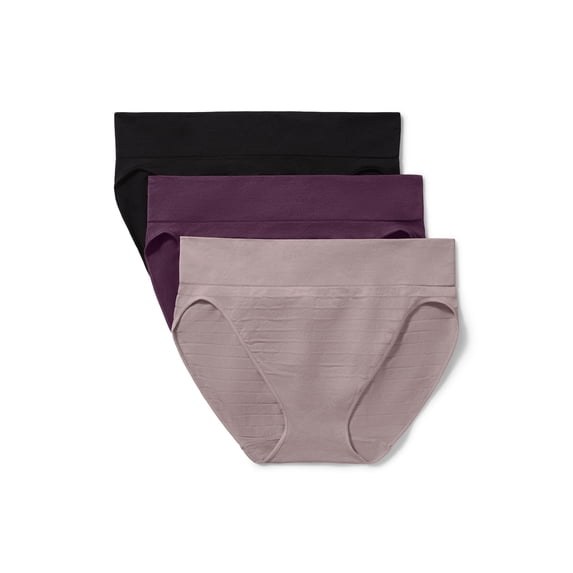 Warners® Blissful Benefits Women's Dig-Free Comfort Seamless Stretch Mid Waist 3-Pack Bikini S-3XL