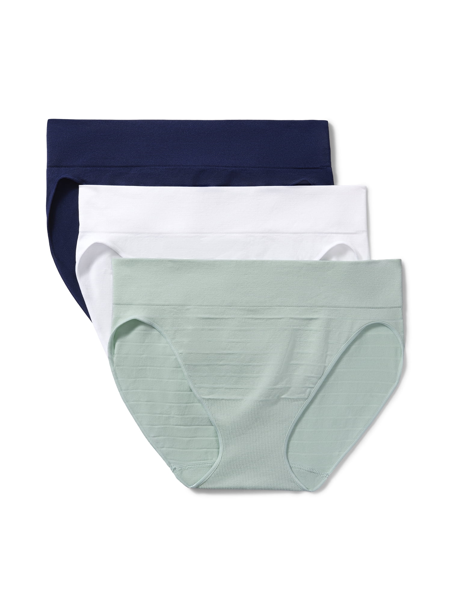 Warners® Blissful Benefits Women's Dig-Free Comfort Seamless Stretch Mid Waist 3-Pack Bikini S-3XL