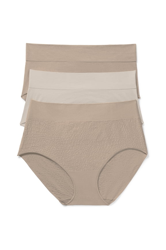Warners® Blissful Benefits Women's Dig- Free Seamless Stretch Hi-Waist 3-Pack Brief S-3XL