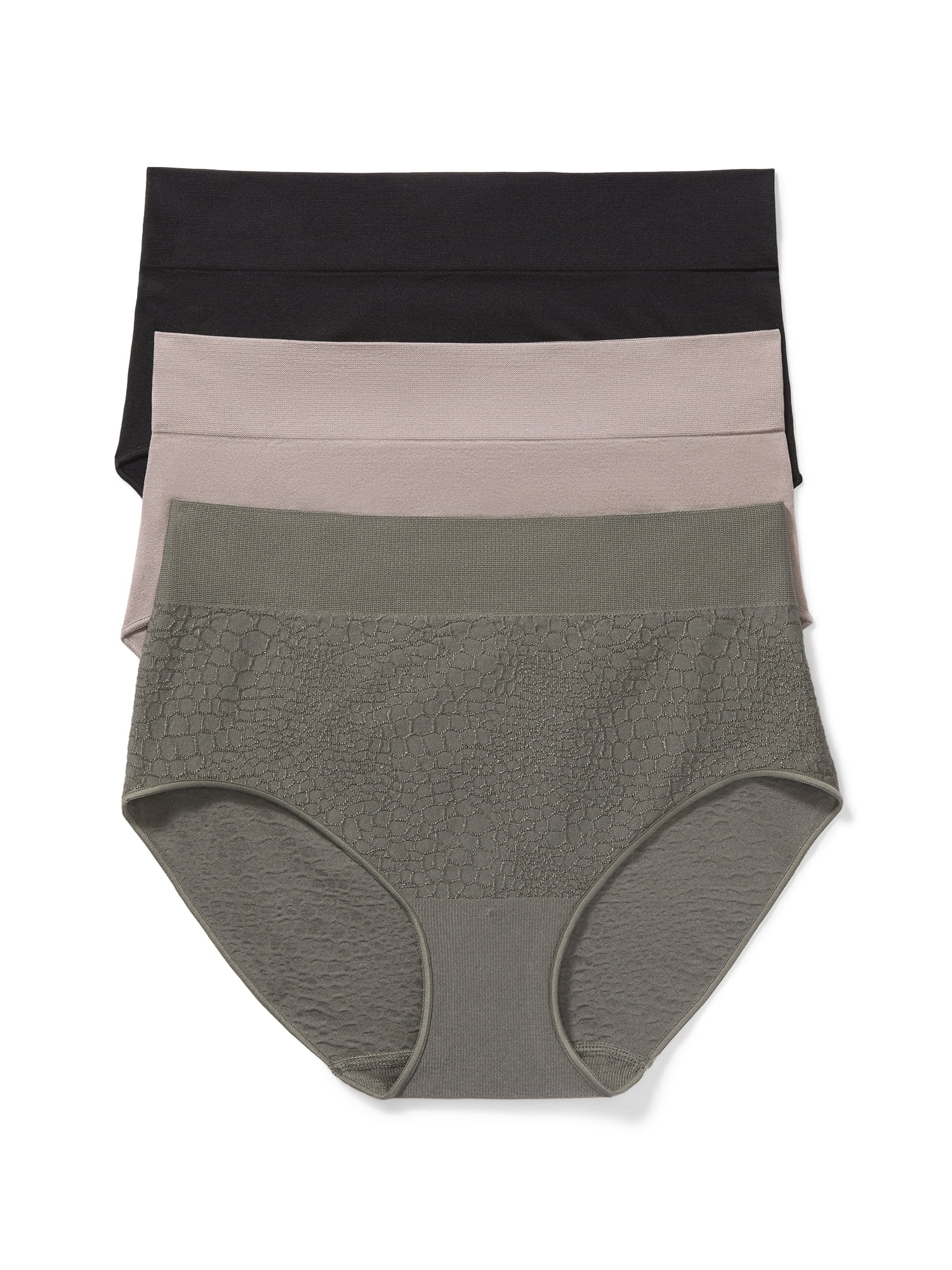 Warners® Blissful Benefits Women's Dig- Free Seamless Stretch Hi-Waist 3-Pack Brief S-3XL