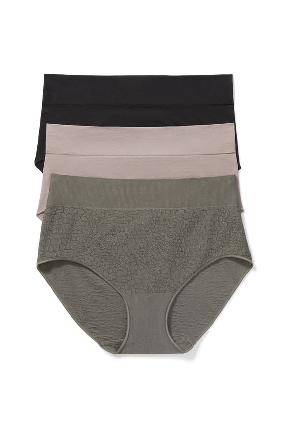 Warners® Blissful Benefits Women's Dig- Free Seamless Stretch Hi-Waist 3-Pack Brief S-3XL
