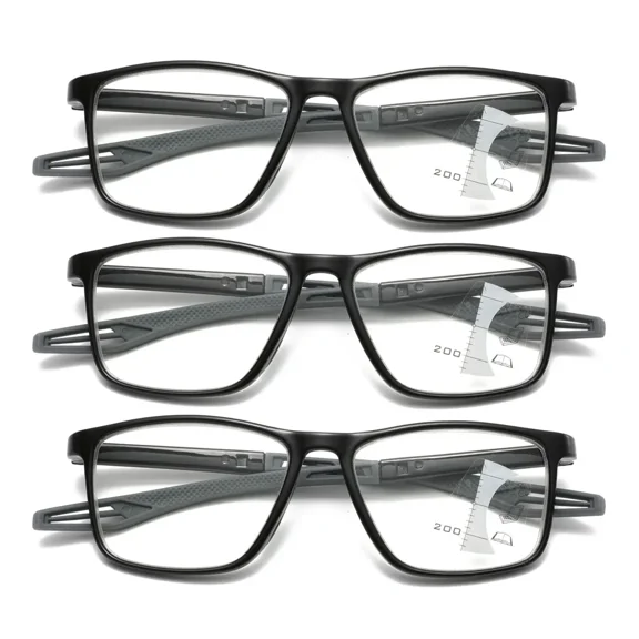 3PK Men Women Multifocus No Line Progressive Reading Glasses Multifocal Readers