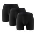 thumbnail image 1 of 3PK Mens Boxer Briefs Breathable Tagless Underwear Soft Comfort Flex Waistband, 1 of 9