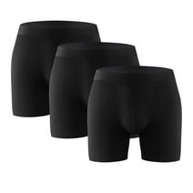 3PK Mens Boxer Briefs Breathable Tagless Underwear Soft Comfort Flex Waistband