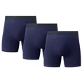 thumbnail image 1 of 3PK Mens Cotton Boxer Briefs Tagless Comfort Flex Underwear With Opening Fly, 1 of 9