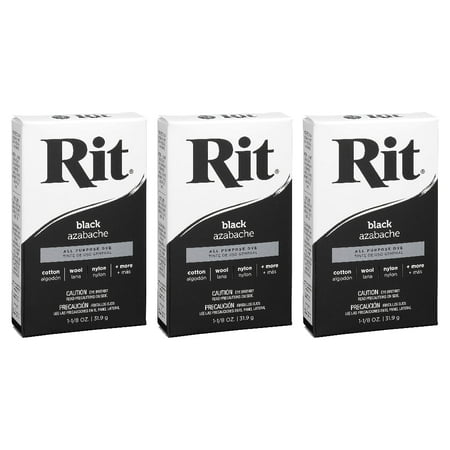 3PK Rit Dye Powder 1 1/8 oz. Black 1