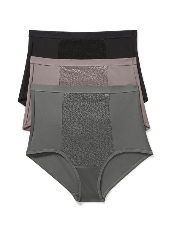 Warners® Blissful Benefits Women's Tummy-Smoothing Comfort High Waist Microfiber 3-Pack Brief S-3XL