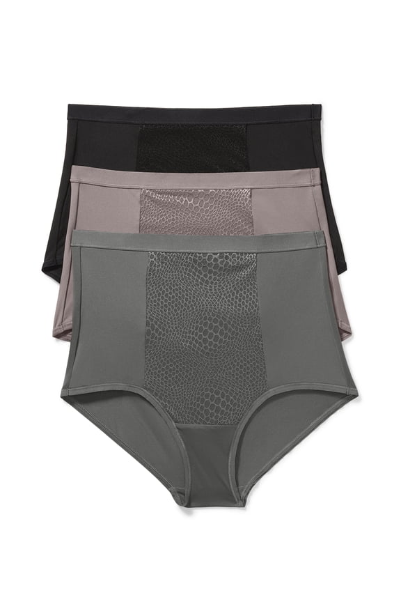 Warners® Blissful Benefits Women's Tummy-Smoothing Comfort High Waist Microfiber 3-Pack Brief S-3XL