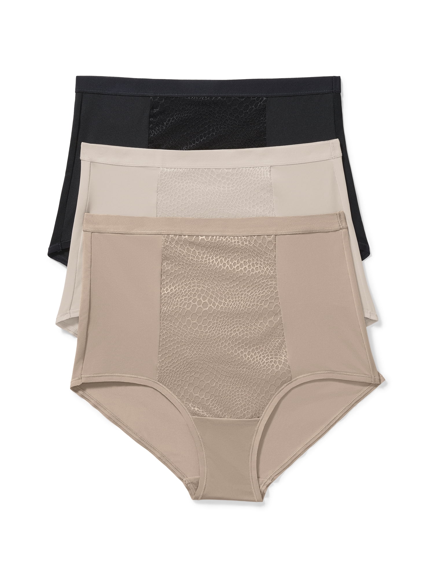 Warners® Blissful Benefits Women's Tummy-Smoothing Comfort High Waist Microfiber 3-Pack Brief S-3XL