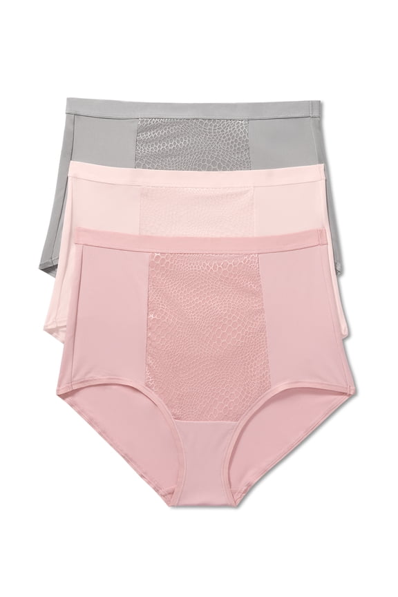 Warners® Blissful Benefits Women's Tummy-Smoothing Comfort High Waist Microfiber 3-Pack Brief S-3XL