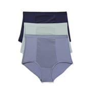 Warners  Blissful Benefits Womens Tummy-Smoothing Comfort High Waist Microfiber 3-Pack Brief S-3XL