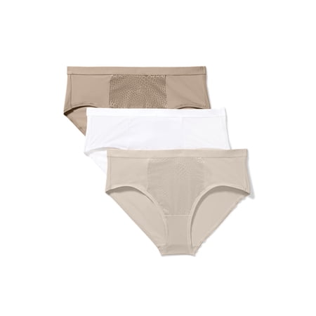 Warners Blissful Benefits Warners® Blissful Benefits Women's Tummy-Smoothing Mid-Waist Microfiber 3-Pack Hipster S-3XL
