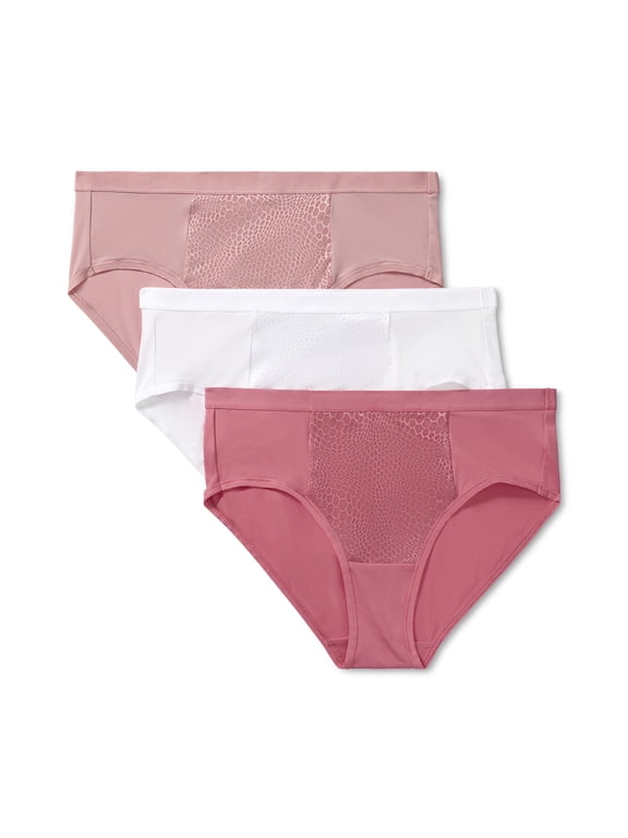 Warners® Blissful Benefits Women's Tummy-Smoothing Mid-Waist Microfiber 3-Pack Hipster S-3XL