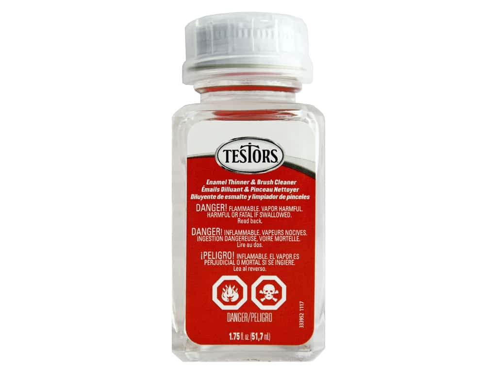 3PK Testors Enamel Thinner & Brush Cleaner 1.75 oz 1