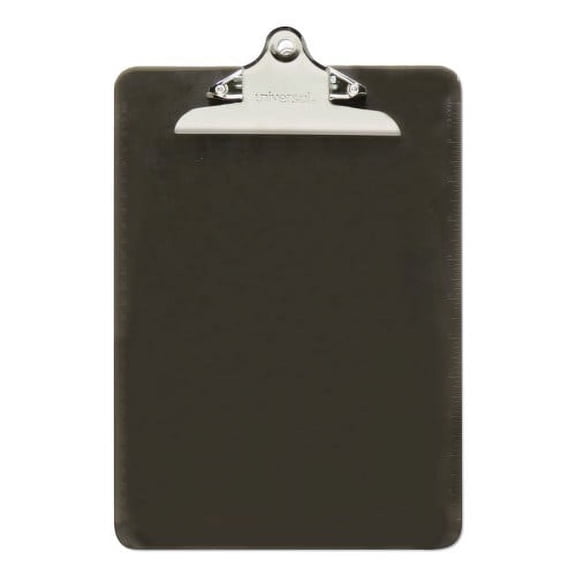 3PK Universal Plastic Clipboard with High Capacity Clip, 1.25" Clip Capacity, Holds 8.5 x 11 Sheets, Translucent Black (40306)