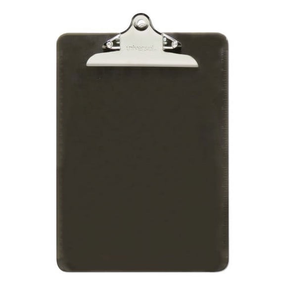 3PK Universal Plastic Clipboard with High Capacity Clip, 1.25" Clip Capacity, Holds 8.5 x 11 Sheets, Translucent Black (40306)