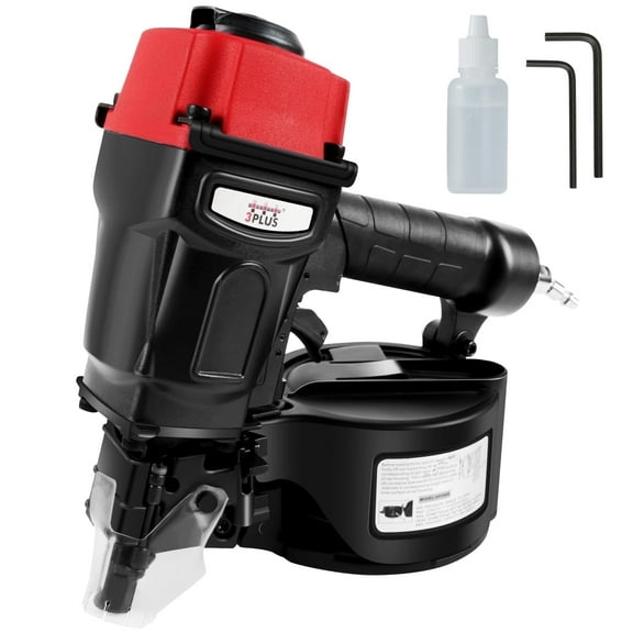 3PLUS HCN55SP Pneumatic Coil Pallet Nailer Accepts 15 Degree Tilt Angle 1'' to 2-1/4'' Wire Collated Nails