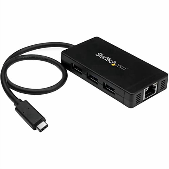 3PORT USB C HUB W/ GBE USB