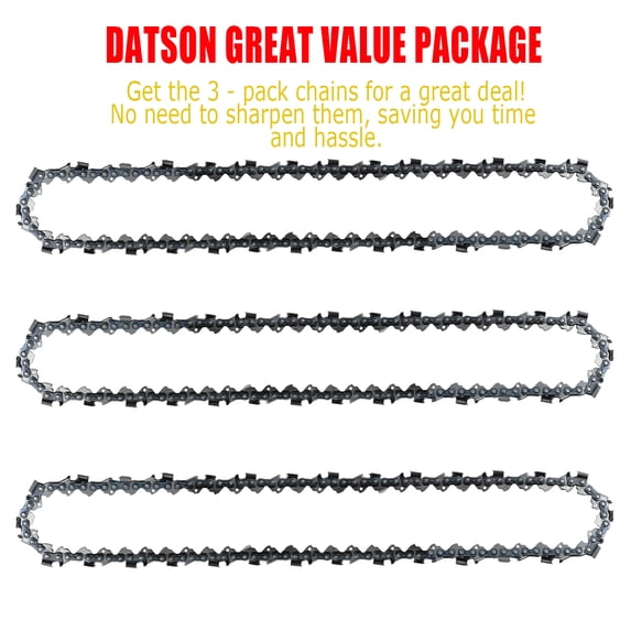 3Pack 18 Inch Chainsaw Chain .325" Pitch .050" Gauge 72 Drive Links Fits Jonsered CS 2153, CS 2156, CS 2159, CS 2159C, CS 2159CWH, CS 2159WH, CS 2163, CS 2163WH, CS 2234, CS 2238S