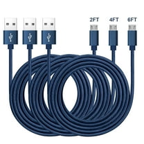3Pack [2ft/4ft/6ft] Micro USB Cable, Roficord Android Charger Cable Nylon Braided USB A to Micro USB Fast Charging Cord