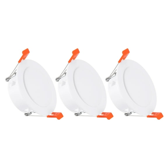 3Pack 3.9" Spring Ceiling Cover Plate, Recessed Light Trim Wall Mount Downlight Hole Cap Decorative Panel with Buckle Suitable for 3.1-3.5" Round Hole Glass Ceiling Openings, White