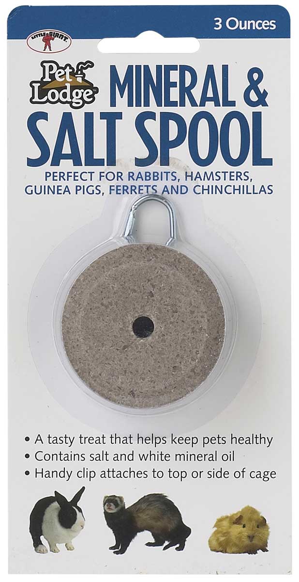 3Pack 3ounce Mineral and Salt Spool with Hanger for Rabbits and other