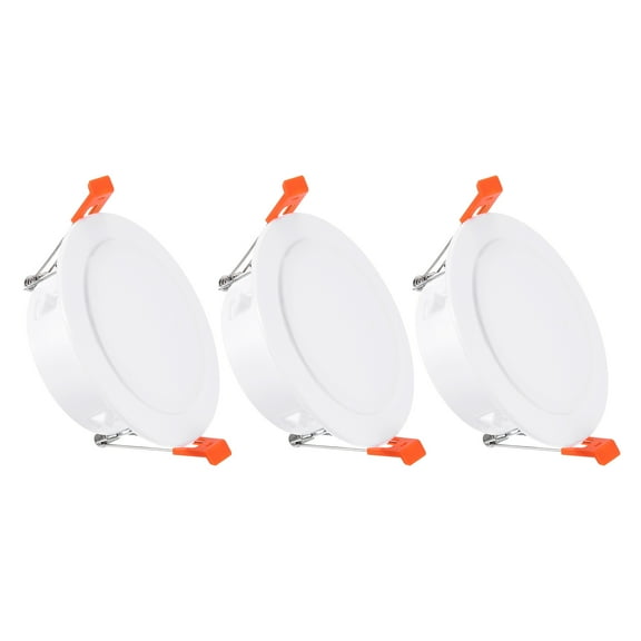 3Pack 4.5" Spring Ceiling Cover Plate, Recessed Light Trim Wall Mount Downlight Hole Cap Decorative Panel with Buckle Suitable for 3.5-4.1" Round Hole Glass Ceiling Openings, White