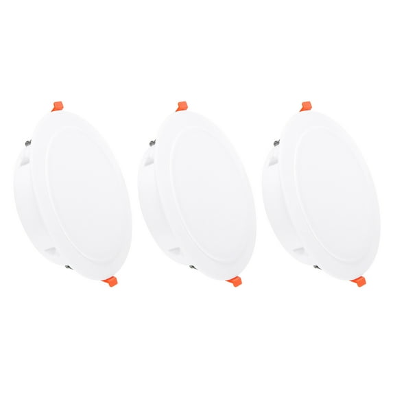 3Pack 6.5" Spring Ceiling Cover Plate, Recessed Light Trim Wall Mount Downlight Hole Cap Decorative Panel with Buckle Suitable for 4.9-6.1" Round Hole Glass Ceiling Openings, White