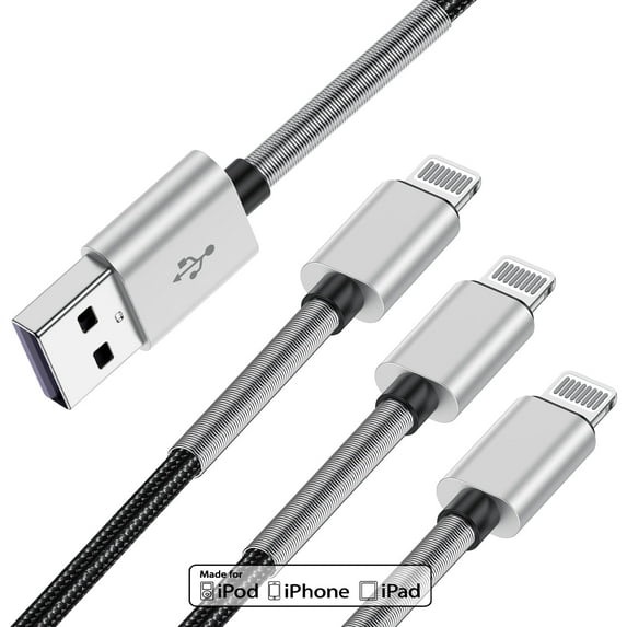 3Pack 6.6ft Charger Cable, Long Cable 6.6 foot, High Fast 6.6 feet Charging Cord for Apple iPhone 14/14 Pro Max/13 Mini/12/11/XS/XR/8/7/6s/5s iPad Case