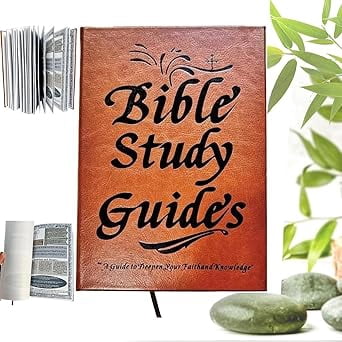 3Pack 66-Page Bible Study Guide Journal Bible Study Notebook for Beginners PU Leather Cover Daily Scripture Quotes Faith-Based Notebook for Prayer Reflections