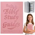 thumbnail image 1 of 3Pack 66-Page Bible Study Guide Journal Bible Study Notebook for Beginners PU Leather Cover Daily Scripture Quotes Faith-Based Notebook for Prayer Reflections, 1 of 5
