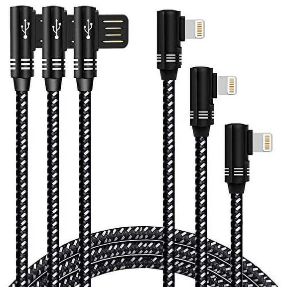 3Pack 6ft Charger Cable Extra-Long 2M Charging Cable Nylon Braided, Fast Charge Cable Cord with Data Sync Compatible for iPhone X Case/8/8 Plus/7/7 Plus/6/6s Plus/5s/5,iPad Mini Case