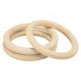 thumbnail image 1 of 3Pack 90mm(3.5") Natural Wood Rings, 10mm Smooth Unfinished Wooden Circles, 1 of 6