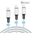 3Pack [Apple MFi Certified] iPhone Charger Cables (3/6/6ft), Long