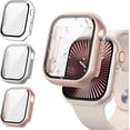 thumbnail image 1 of [3Pack for Apple Watch Screen Protector Case Series 10 42mm, iWatch Protective Face Cover, Tempered Glass Film Hard PC Bumper for Women Men, Ultra-Thin Guard, 1 of 2