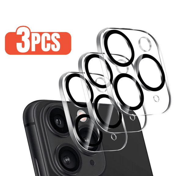 3Pack BLUUMTEK for iPhone 11 Pro Max Tempered Glass Camera Lens Protector [Not Affect Night Shot]