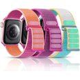 thumbnail image 1 of 3Pack Band Compatible for Apple Watch Band 38mm 40mm 41mm 42mm 44mm 45mm 49mm Women Men,Breathable Braided Woven Fabric Nylon Sport Loop Replacement Strap for iwatch SE Ultra Series 9 8 7 6 5 4 3 2 1, 1 of 7