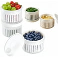 3Pack Berry Containers For Fridge,Berry basket,Berry Storage Containers with Lid,Berry Keeper