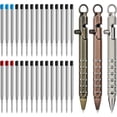 thumbnail image 1 of 3Pack Bolt Action Pen Set, Hexagonal Solid Brass Pocket Pen with 30 Ballpoint Refills C, 1 of 7